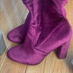 Velvet booties